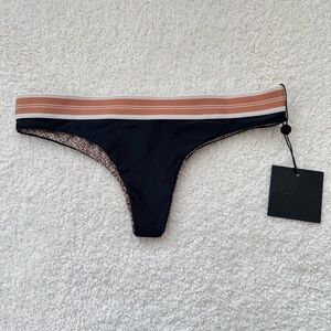 Acacia Swimwear x Olympia Jaipur bikini bottom storm‎ black NWT B